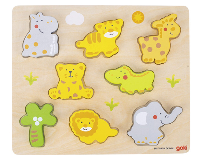GOKI Puzzle Animaux Sauvages - D�s 2 ans