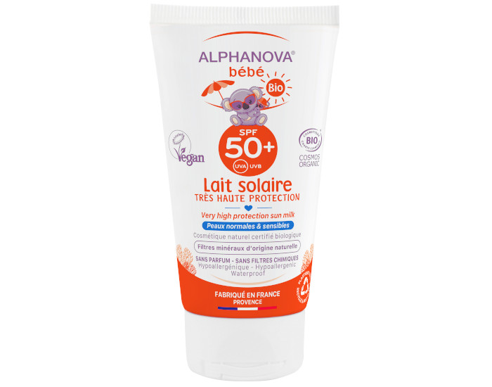 ALPHANOVA Sun B�b� Lait Solaire Bio Tr�s Haute Protection - SPF 50 - 50 ml