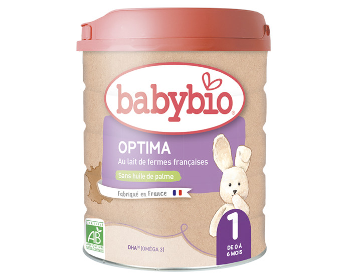 BABYBIO Lait pour Nourrisson 1 Optima - De 0 � 6 mois - 800 g