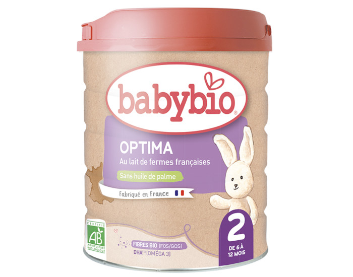 BABYBIO Lait de Suite 2 Optima - De 6 � 12 mois - 800 g