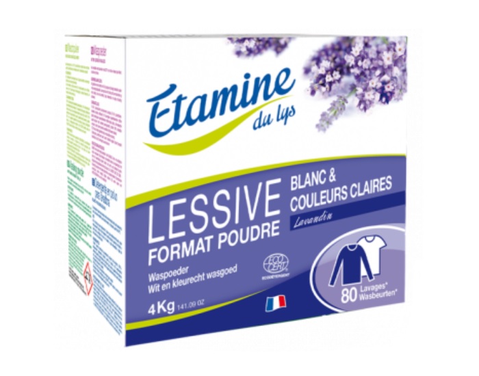 ETAMINE DU LYS Lessive Poudre Blanc et Couleurs Claires � la Lavande 4 Kg