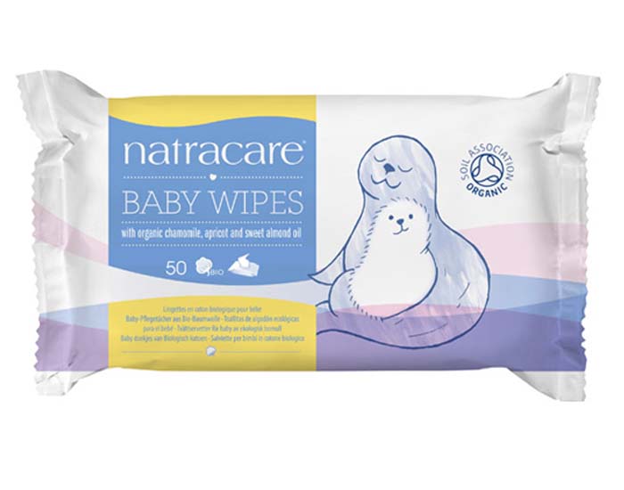 NATRACARE Lingettes B�b� en Coton Bio - 50 lingettes