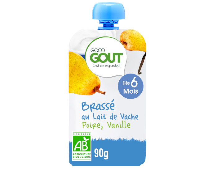 GOOD GOUT Gourde Brass� Poire Vanille - 90g - D�s 6 mois