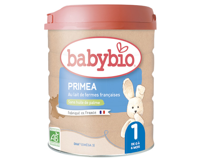 BABYBIO Lait pour Nourrisson 1 Primea - De 0 � 6 Mois - 800g
