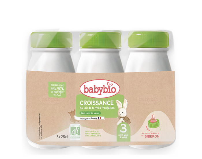 BABYBIO Croissance Liquide - D�s 10 Mois - 6 x 25 cl