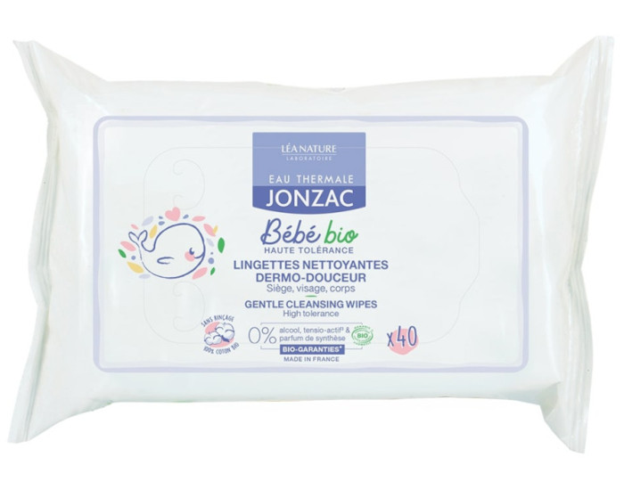 EAU THERMALE JONZAC B�b� Lingettes Nettoyantes Dermo-Douceur - 40 lingettes
