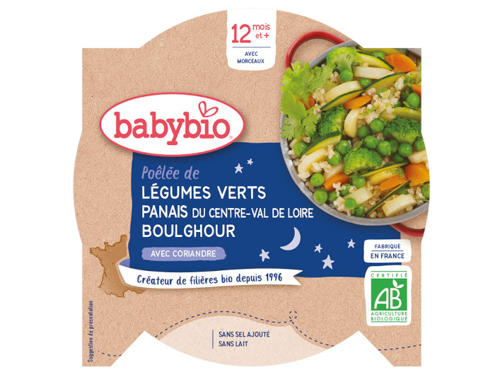 BABYBIO Assiette Bonne Nuit - 230g