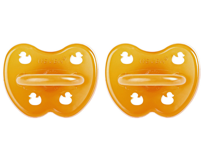 HEVEA Lot de 2 Sucettes Sym�triques en Caoutchouc Naturel 3-36 mois