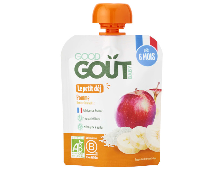 GOOD GOUT Gourde Petit D�j Pomme - D�s 6 mois - 70 g