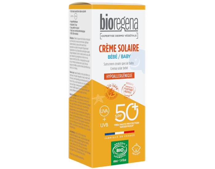 BIOREGENA Cr�me Solaire Sp�ciale B�b� SPF 50+ - D�s 6 mois - 40 ml