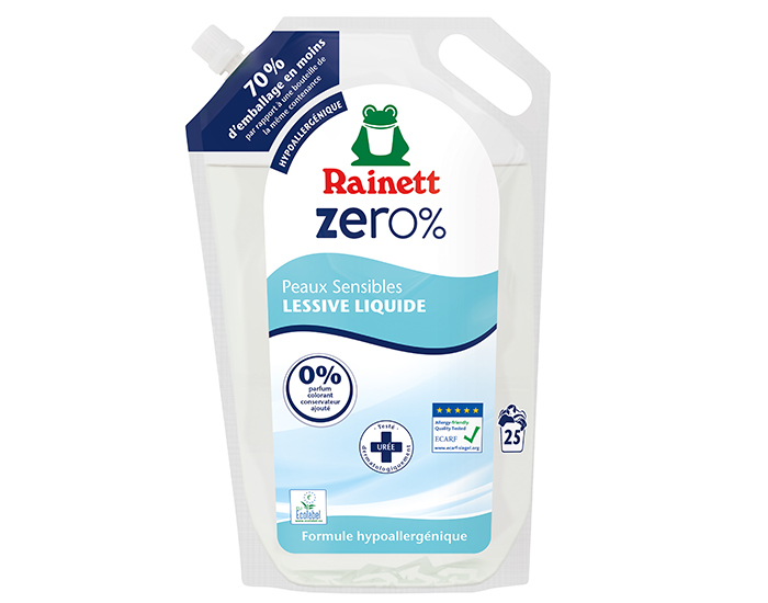 RAINETT Lessive Liquide Z�ro% Eco-Recharge Peaux Sensibles - 1,7L