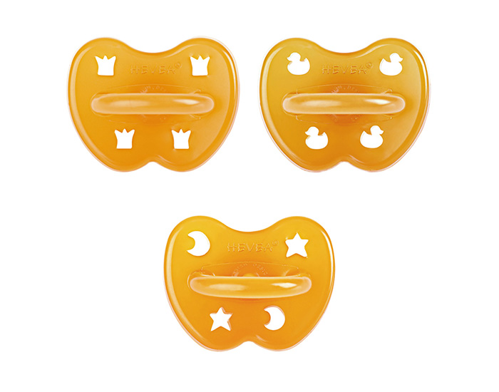 HEVEA Pack D�couverte 3 T�tines en Caoutchouc Naturel 0-3 mois - Physio/Ronde/Sym�trique