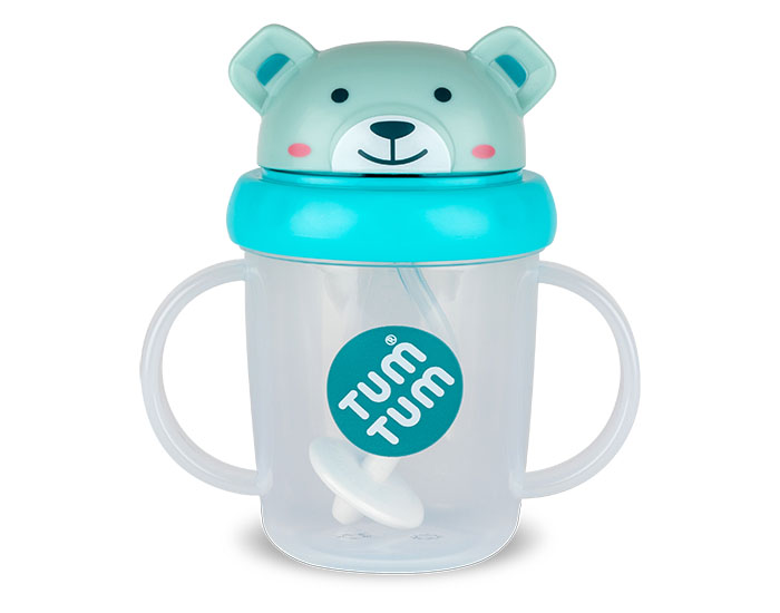 TUM TUM Tasse Anti-Fuite avec Paille Lest�e - 200 ml - D�s 6 mois