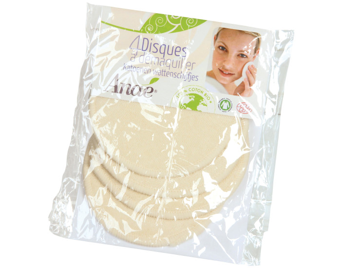 ANAE Sachet de 4 Disques � D�maquiller Lavables en Display