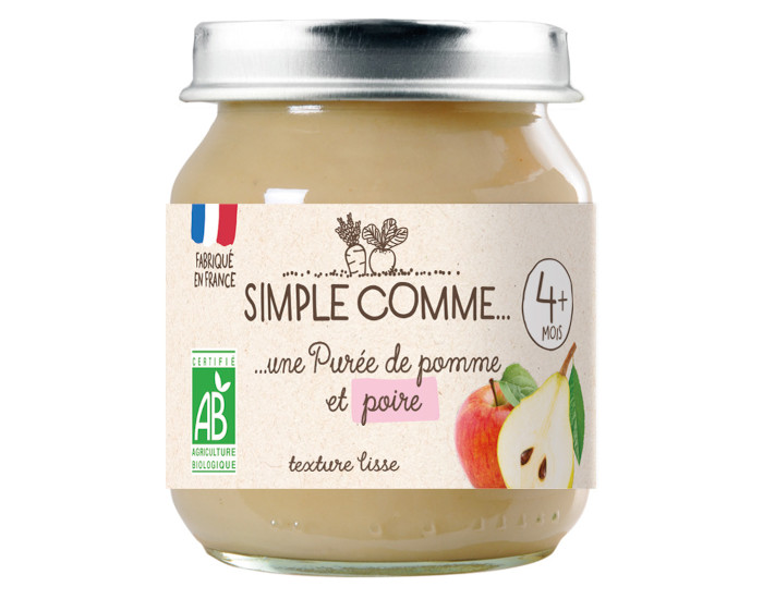 SIMPLE COMME Petits Pots de Fruits - 125g - D�s 4 Mois
