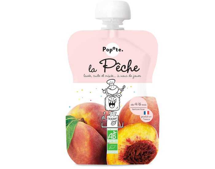 POPOTE Gourde P�che Bio - 120g - D�s 4/6 mois