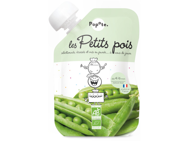 POPOTE Gourde Petit Pois Bio - 120 g - D�s 4/6 mois