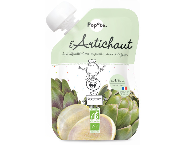 POPOTE Gourde Artichaut Bio - 120 g - D�s 4/6 mois