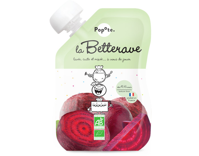 POPOTE Gourde Betterave Bio - 120 g - D�s 4/6 mois