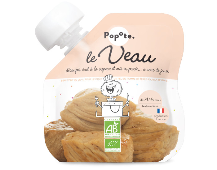 POPOTE Gourde Veau Bio - 60 g - D�s 4/6 mois