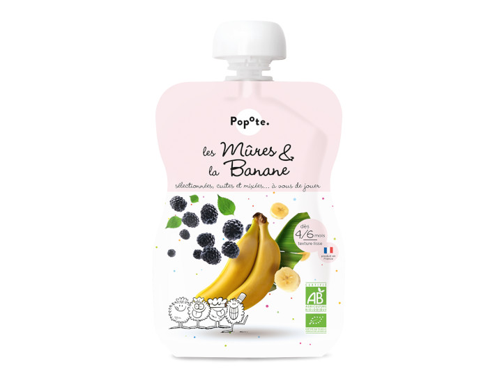 POPOTE Gourde M�re Banane - 120g - D�s 4/6 mois
