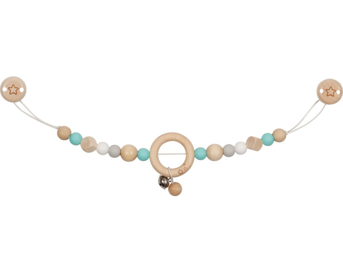 GOKI BABY Chaine de Landau Etoile Turquoise avec Clips - D�s la naissance 