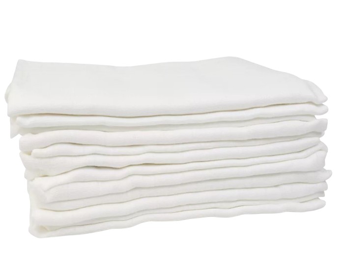 GRUNSPECHT Lot de 5 Langes Blanc en Coton - D�s la naissance