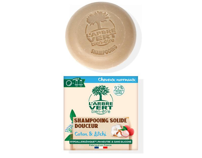 L'ARBRE VERT BIEN-�TRE Shampooing Solide Douceur pour Toute la Famille - 75g