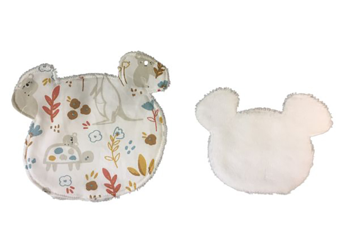 CAP BAMBOU Lot de 2 Lingettes Nettoyantes Panda Grand mod�le 