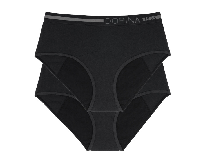 DORINA Lot 2 Shortys Midi Menstruels en Coton Bio Eco Moon XL