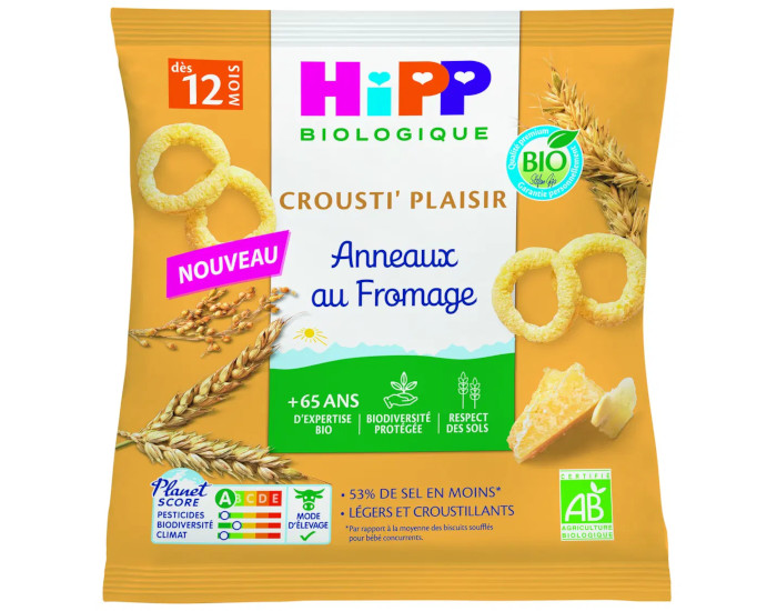 HIPP Anneaux au Fromage - 25g - D�s 12 mois