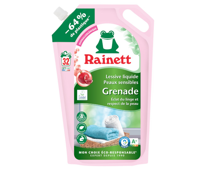 RAINETT Lessive Liquide Grenade - Recharge de 1,6L