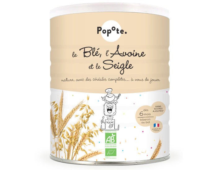 POPOTE Les C�r�ales Bl� Avoine Seigle - 220g