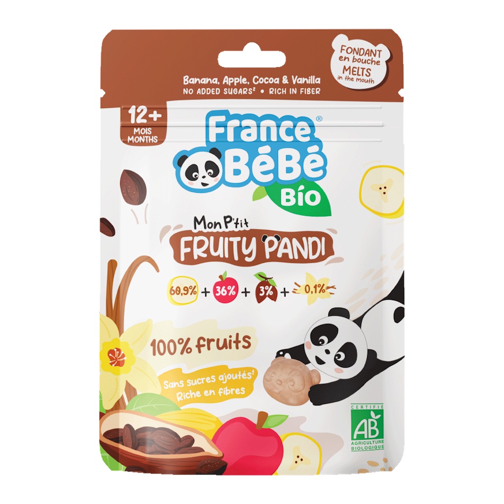 Mon P�tit Fruity Pandi PANDI Banane Pomme Chocolat et Vanille