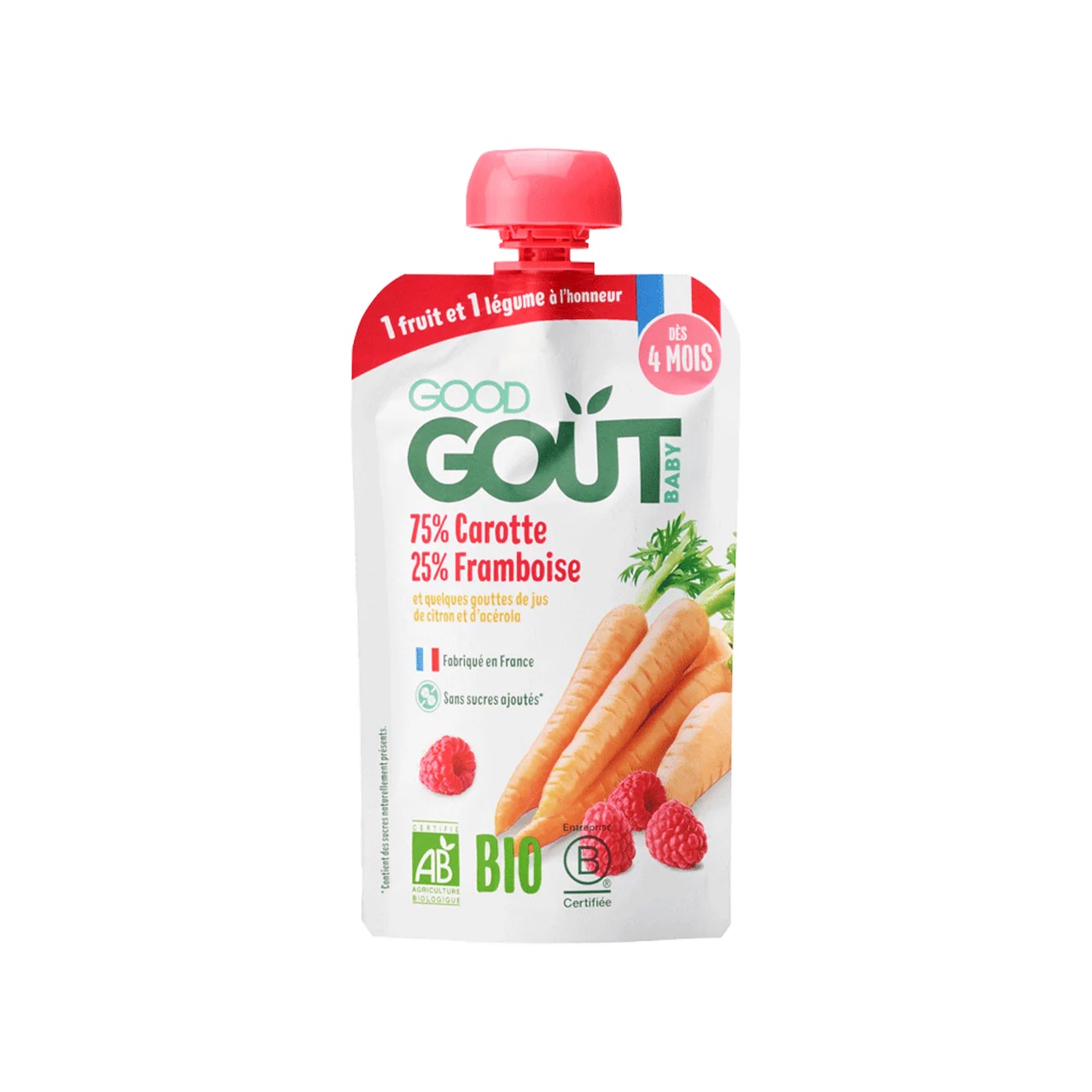 GOOD GOUT Carotte Framboise 120g - D�s 4 mois