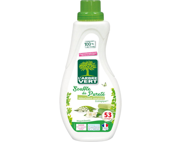L'ARBRE VERT Adoucissant Souffle de Puret� - 53 Lavages - 800 ml