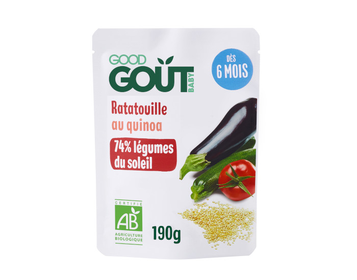 GOOD GOUT Petit Plat B�b� Ratatouille au Quinoa - 190g - D�s 6 mois