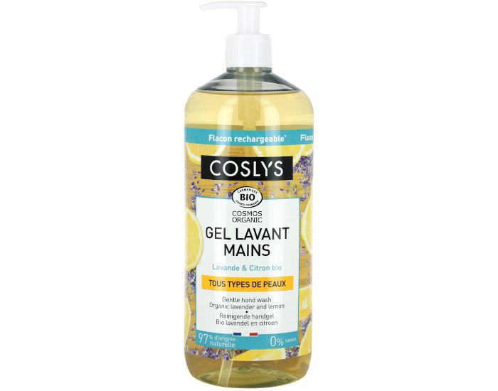 COSLYS Gel Lavant Mains Lavande et Citron Bio 1 L