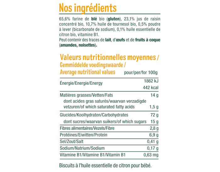 GOOD GOUT Biscuits Animaux Tout Bio au Citron - D�s 10 mois - 80g (2)