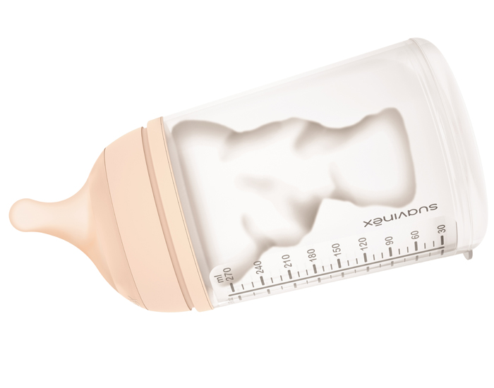 SUAVINEX Pack Biberon Zero-Zero Anti-Colique - D�bit Moyen - 270ml (4)