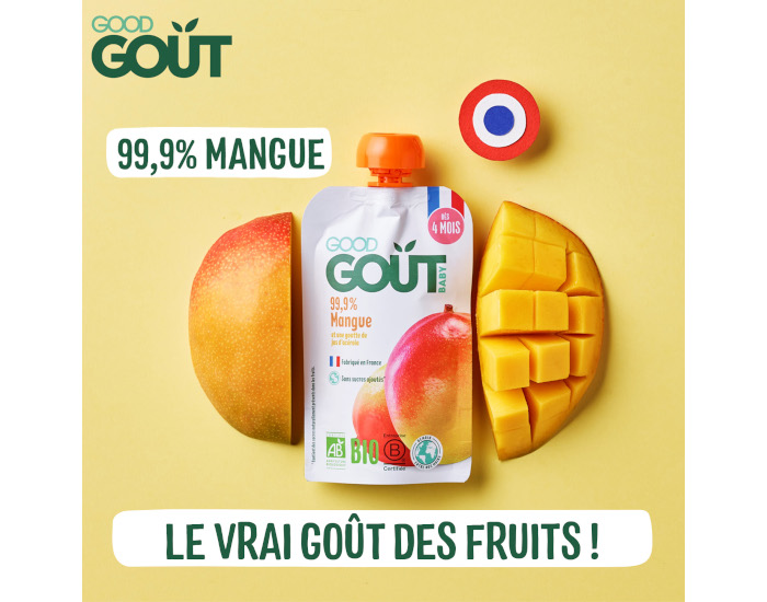 GOOD GOUT Gourde Mangue - Pur�e B�b� 120g - D�s 4 Mois (2)