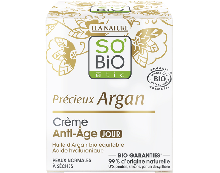 SO'BIO �TIC Cr�me de Jour Anti-�ge � l'Argan Bio - 50 ml (1)