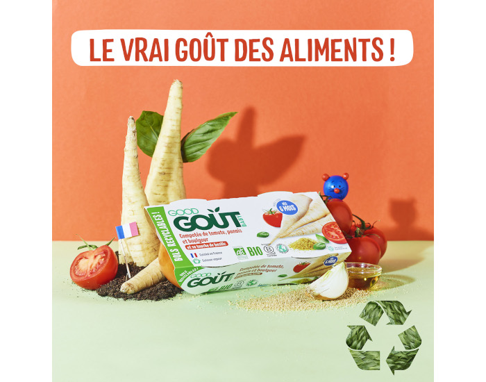 GOOD GOUT Petit Plat pour B�b� 2 x 190g - Mijot� Panais Chou Kale au Saumon - D�s 6 mois (1)