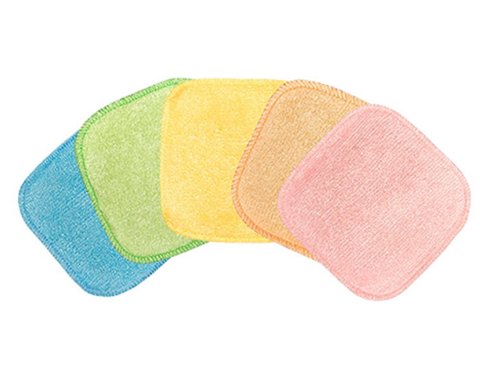 LES TENDANCES D'EMMA 5 Carr�s B�b� Lavables - Bambou Couleur (1)