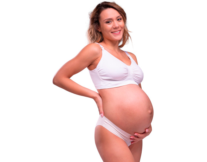 CARRIWELL Soutien-Gorge d'Allaitement Sans Armatures - Blanc M (1)