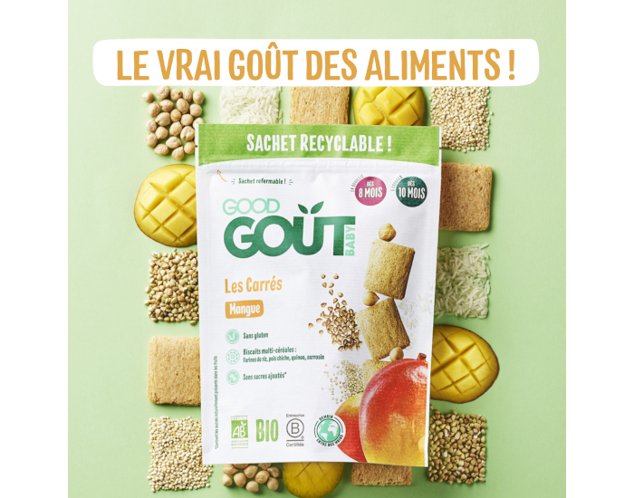 GOOD GOUT Biscuits Carr�s Mangue - 50 g - D�s 8 mois (2)