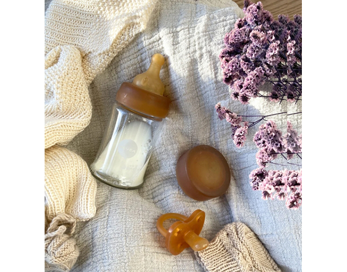 HEVEA Lot de 2 Biberons en Verre - 150 ml (2)