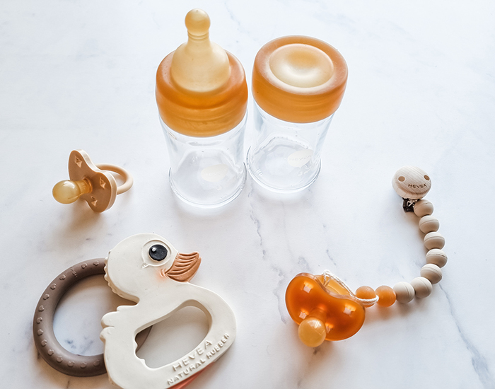 HEVEA Lot de 2 Biberons en Verre - 150 ml (5)