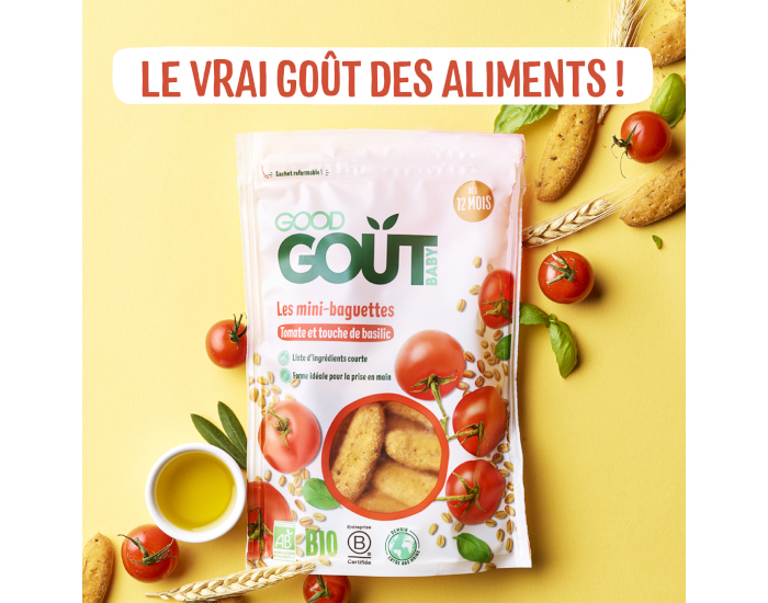 GOOD GOUT Mini-Baguettes � la Tomate - D�s 12 mois - 70g (1)