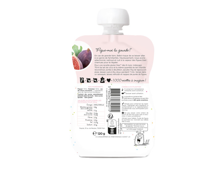 POPOTE Gourde Figue Bio - 120 g - D�s 4/6 mois (1)